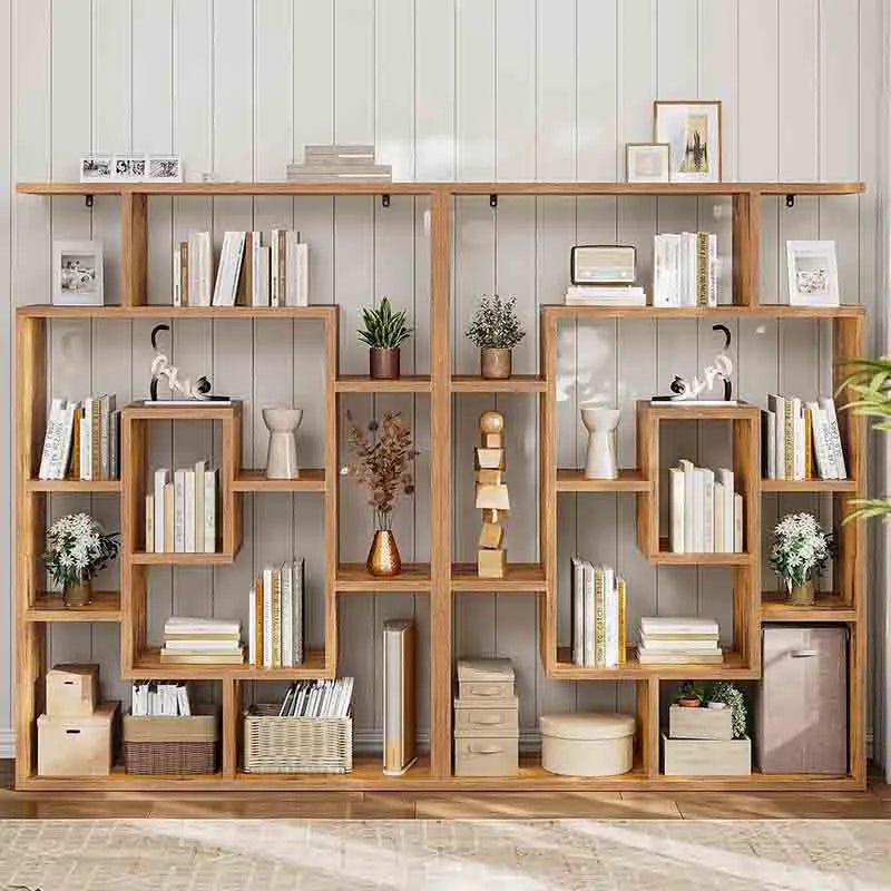 Yoobure Bookshelf Bookcase with Open Display Storage Shelves