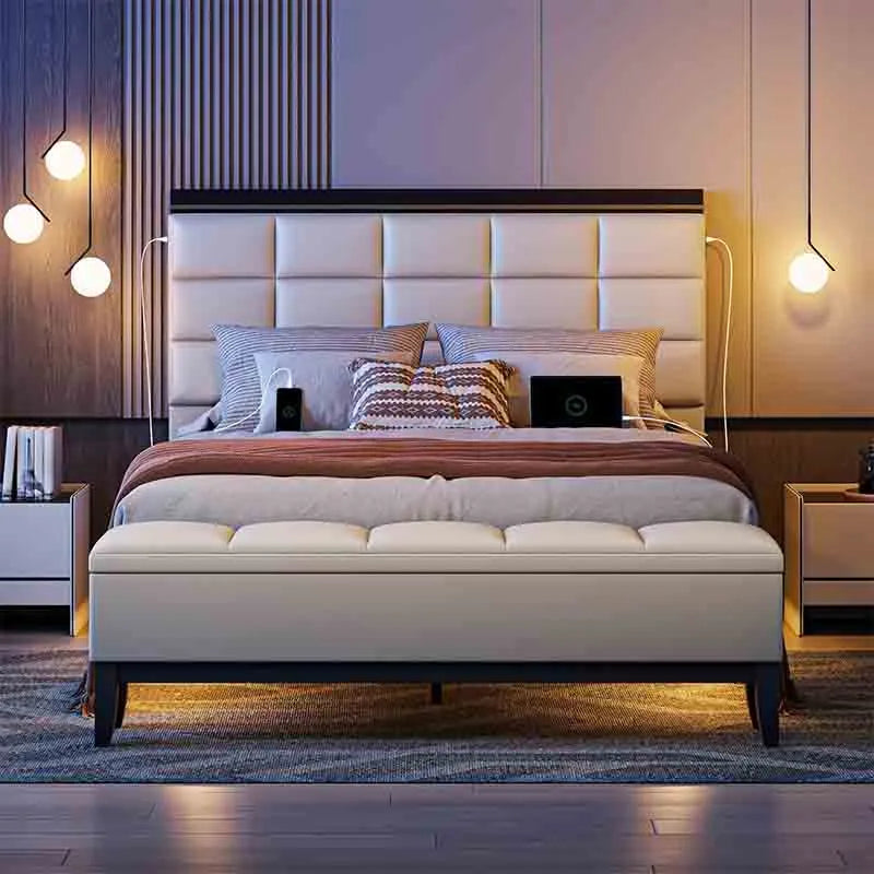 Yoobure Queen Bed Frame with 51.2" High Headboard