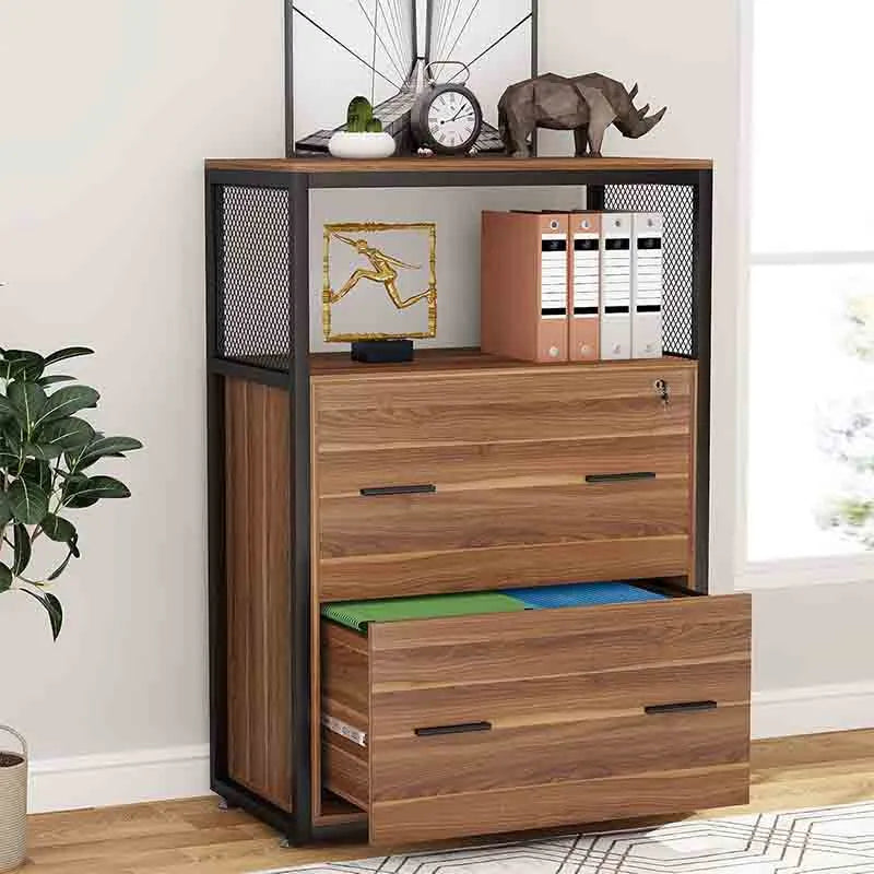 Yoobure 2 Drawer Lateral File Cabinet Large Printer Stand
