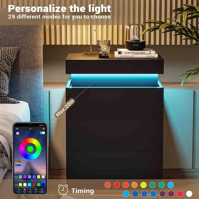 Yoobure Night Stand with Sliding Top