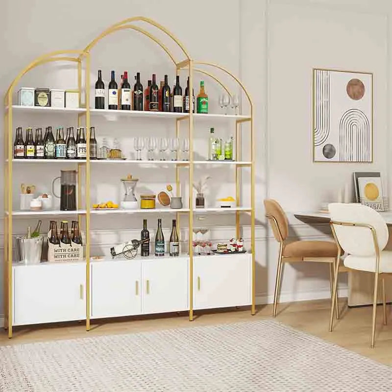 Yoobure 5-Tier Bookshelf Arched Bookshelves and Bookcases