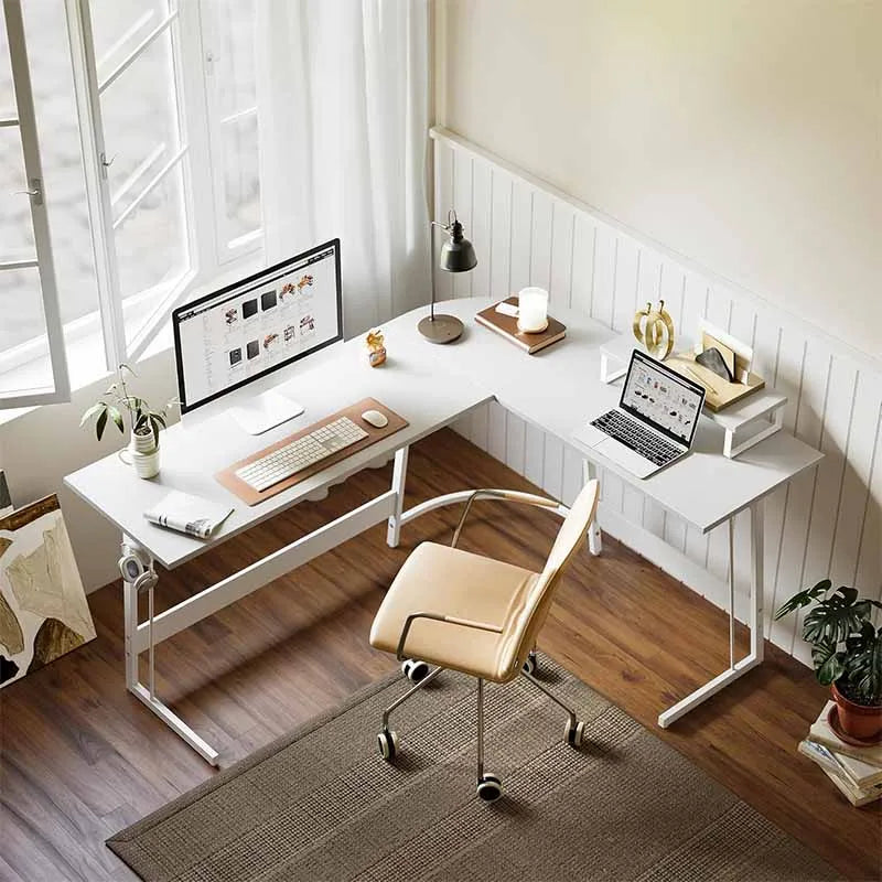 Yoobure 59.1" Home Office Workstation with Small Table, White