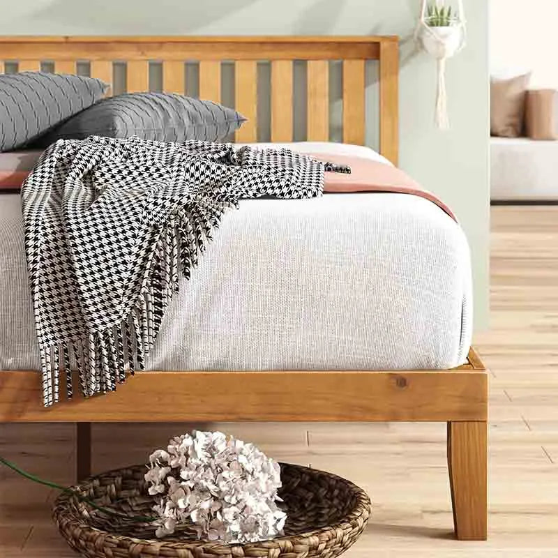 Yoobure Alexia Wood Platform Queen Size Bed Frame