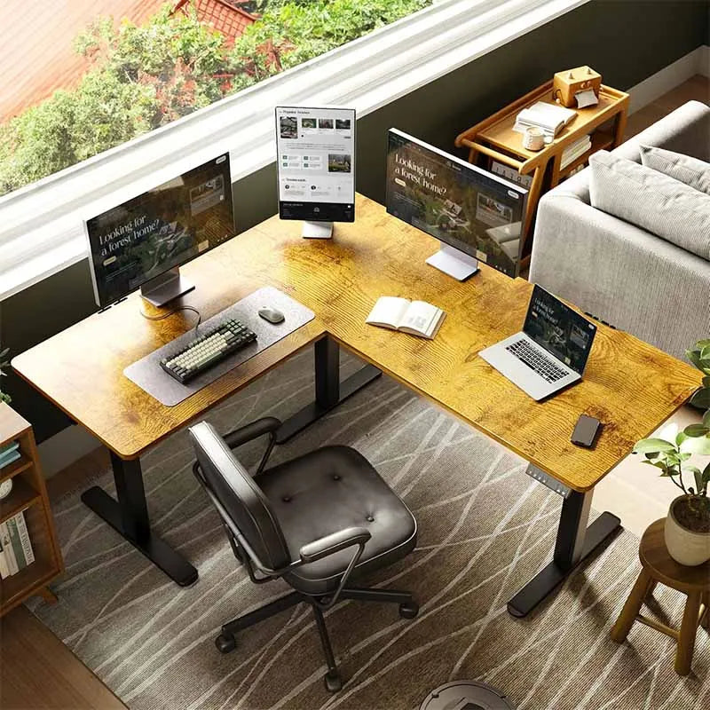 Yoobure 63 Inch Electric Standing Desk, Brown