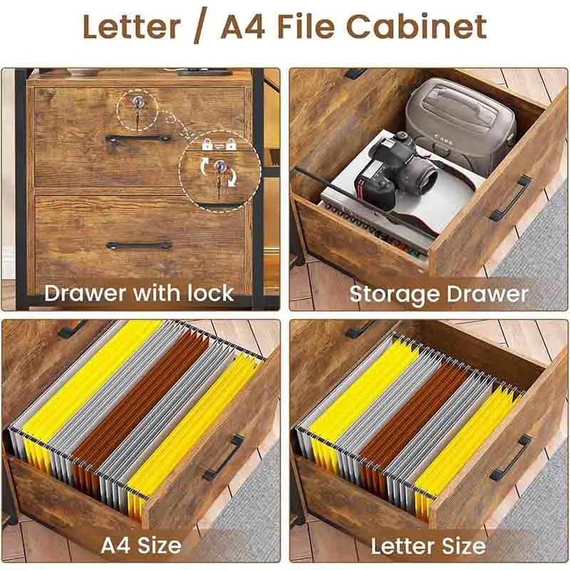 Yoobure File Cabinet, Filing Cabinet fits Letter/A4 Size