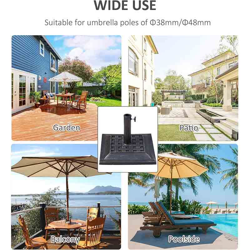 Yoobure 20 lbs Patio Market Umbrella Base Stand