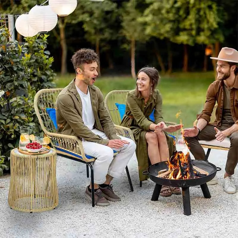 Yoobure 3-Piece Outdoor Patio Furniture Wicker Bistro Set