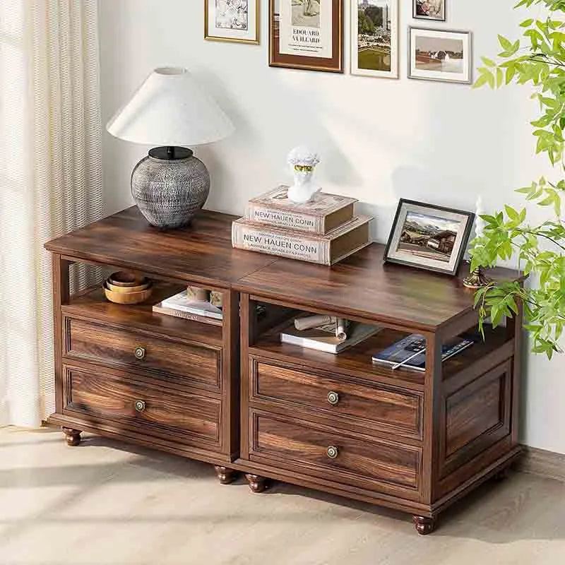 Yoobure 24" Wide End Table with 2 Drawers