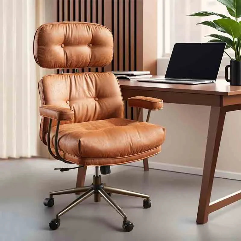 Yoobure Ergonomic Home Office Chair, Modern Leather Chair