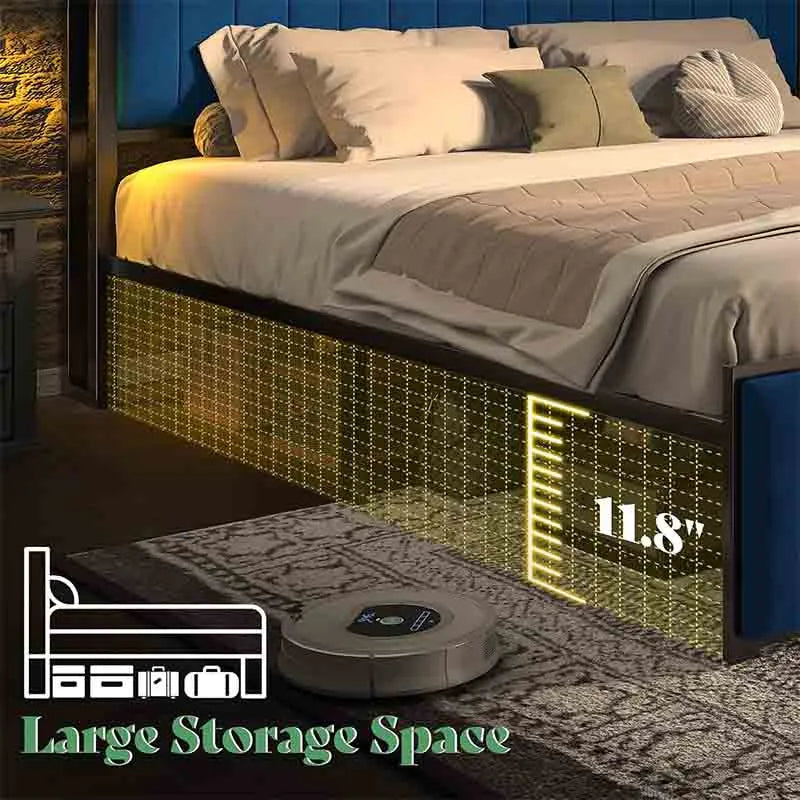 Yoobure Queen Bed Frame with Foldable Ottoman