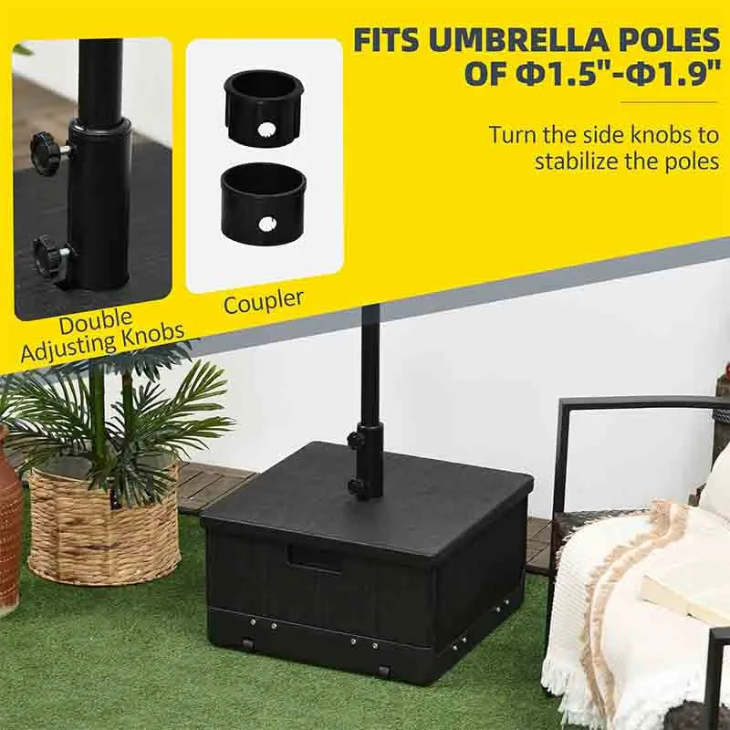 Yoobure 3-in-1 Outdoor Umbrella Base with Wheels and Handles