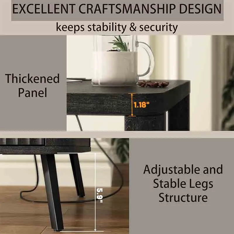Yoobure 24" End Table with Open Shelf
