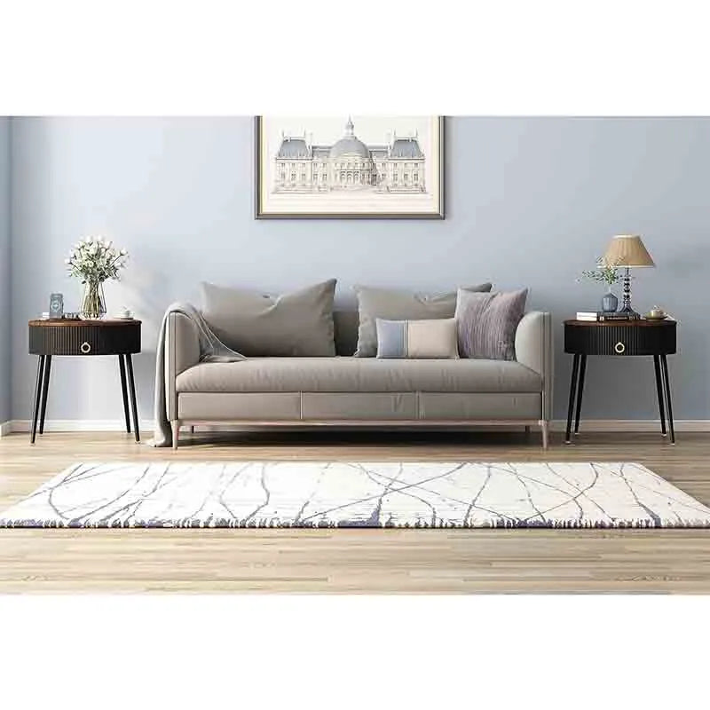 Yoobure Side Tables Set of 2, Round Nightstand with Drawer