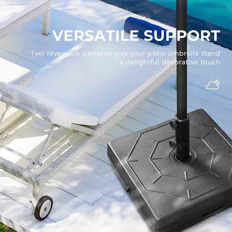 Yoobure 110lbs Fillable Patio Umbrella Base Heavy-Duty