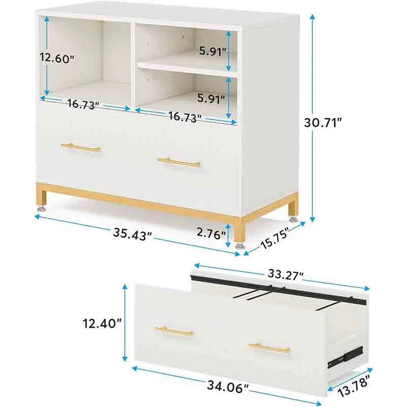 Yoobure Filing Cabinet with Adjustable Hanging Rod