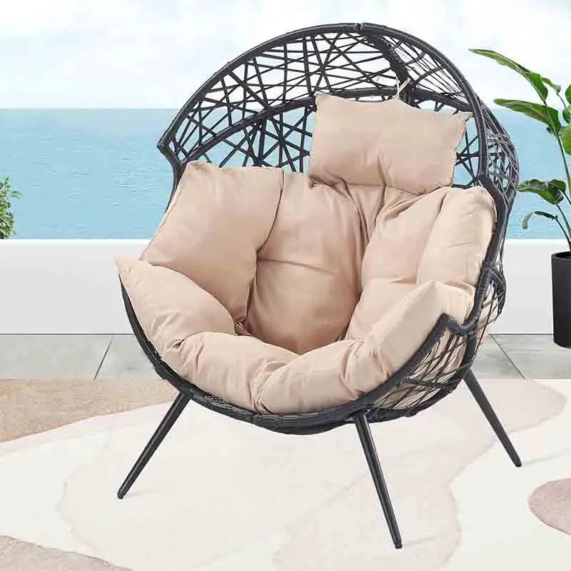 Yoobure Outdoor Patio Egg Chair Indoor Wicker Lounger Chair