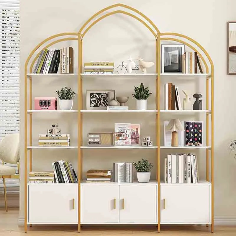 Yoobure 5-Tier Bookshelf Arched Bookshelves and Bookcases