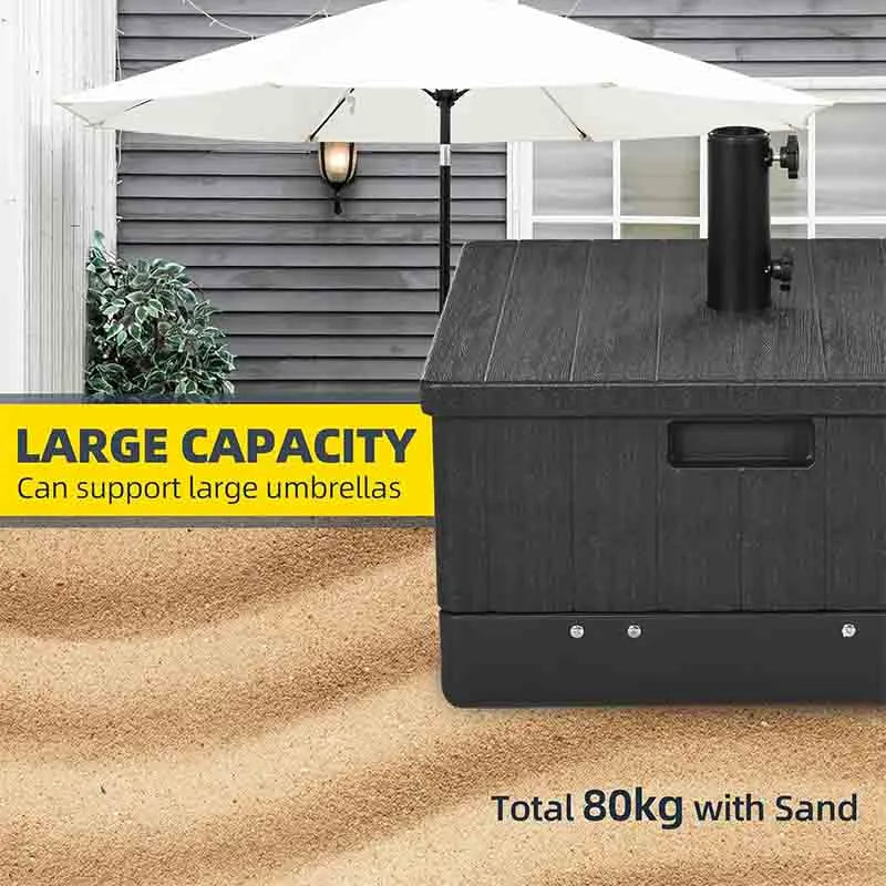 Yoobure 3-in-1 Outdoor Umbrella Base with Wheels and Handles