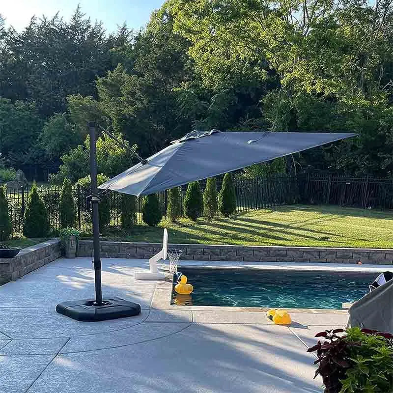 Yoobure Patio Umbrella Outdoor Cantilever Round Umbrella