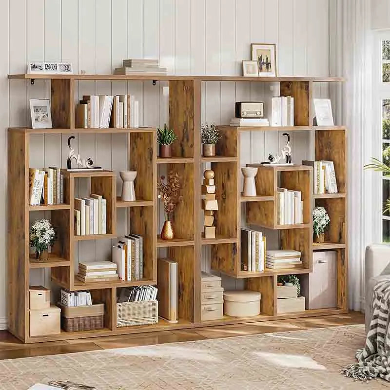 Yoobure Bookshelf Bookcase with Open Display Storage Shelves
