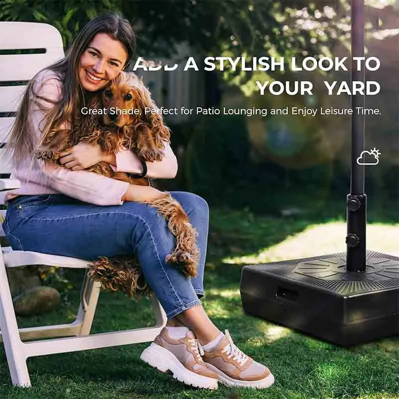 Yoobure 110lbs Fillable Patio Umbrella Base Heavy-Duty