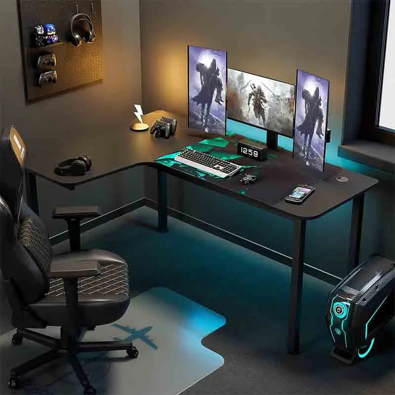 Yoobure 60 Inch Black Corner L Shaped Computer Desk