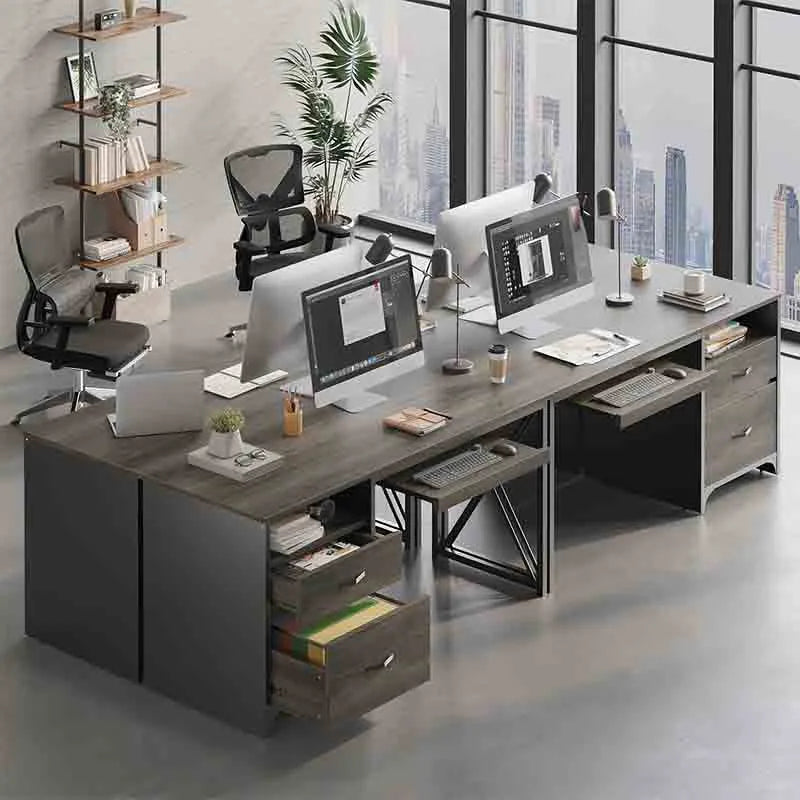 Yoobure Office Desk with Drawers, 55 inch Computer Desk
