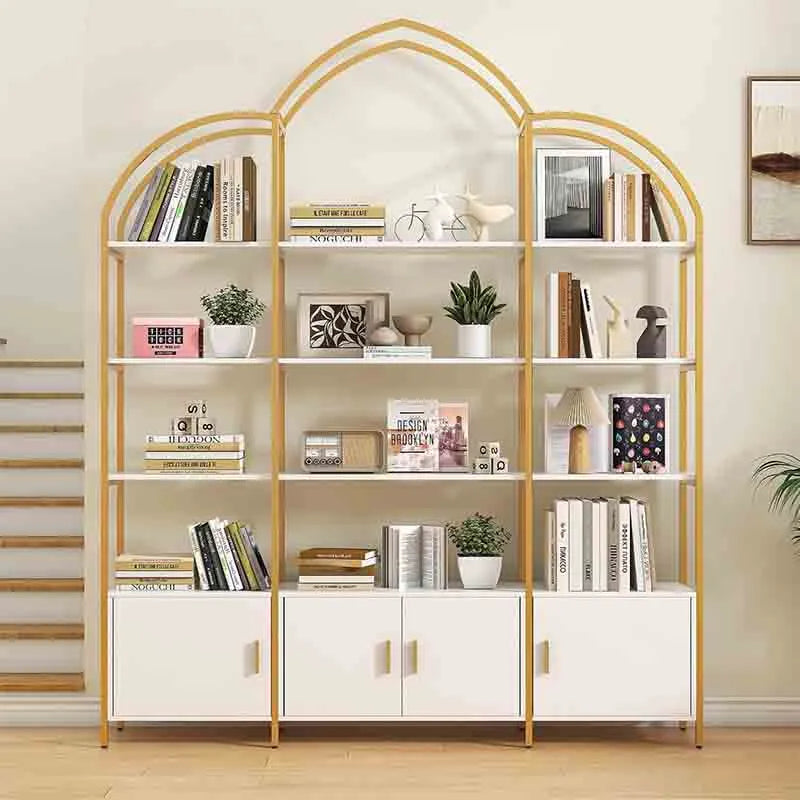 Yoobure 5-Tier Bookshelf Arched Bookshelves and Bookcases