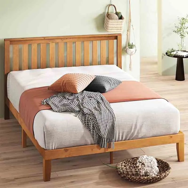 Yoobure Alexia Wood Platform Queen Size Bed Frame