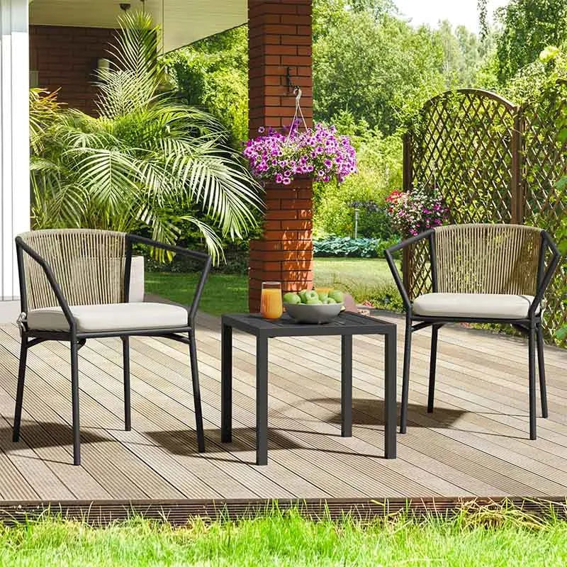 Yoobure Wicker 3-Piece Outdoor Bistro Set