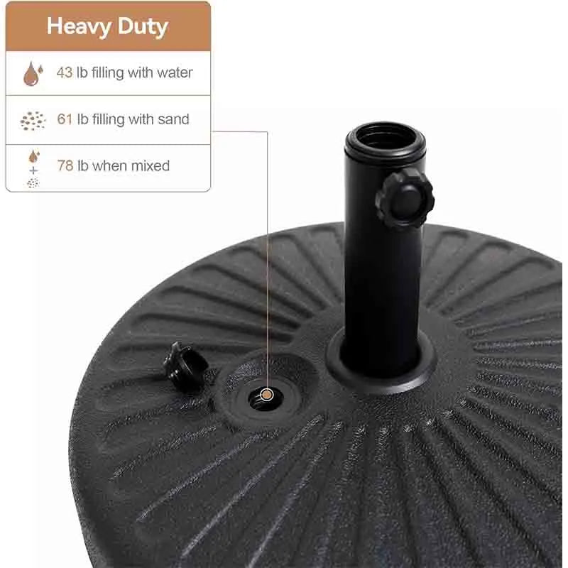 Yoobure 78 lb Heavy Duty Water Fillable Base Stand