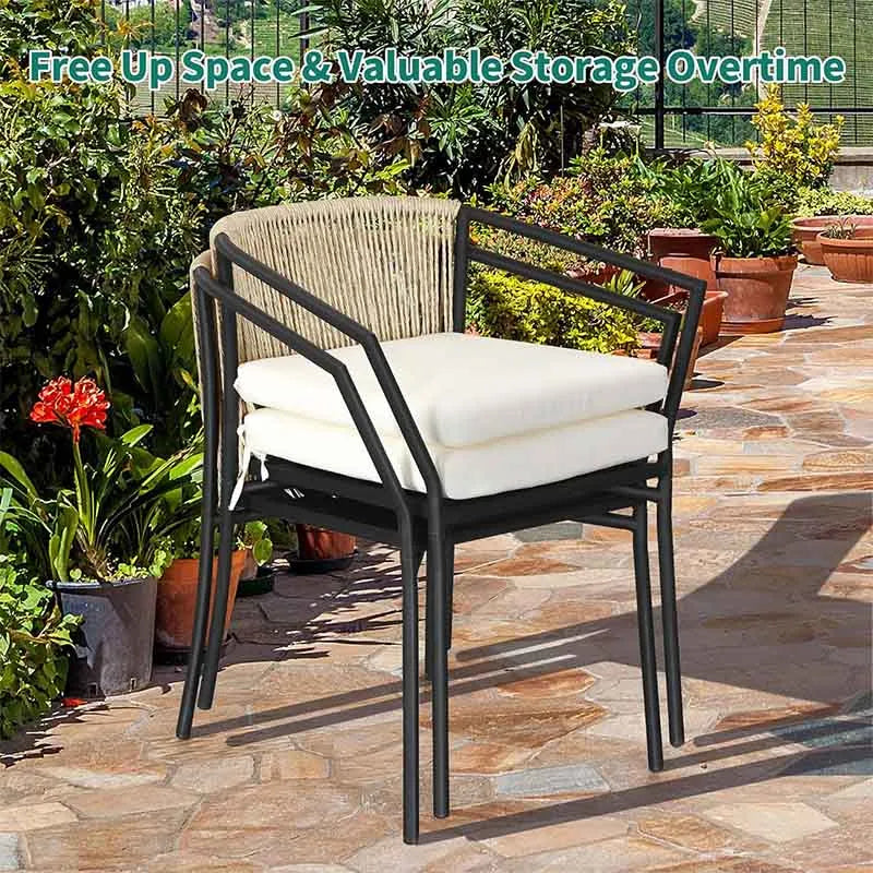 Yoobure Wicker 3-Piece Outdoor Bistro Set
