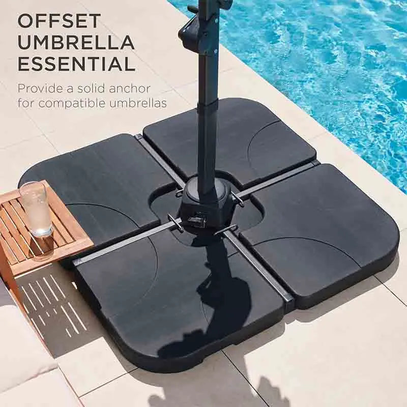Yoobure 4-Piece 155lb Capacity Patio Umbrella Stand