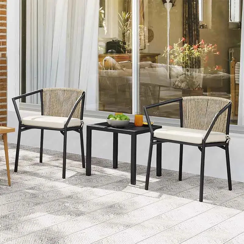 Wicker 3-Piece Outdoor Bistro Set
