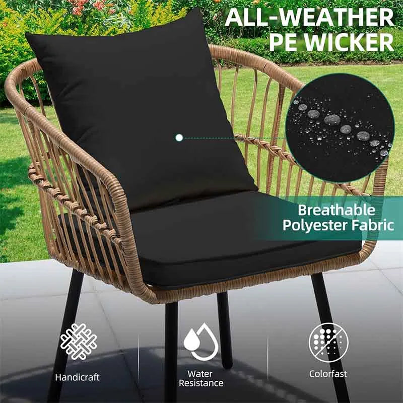 Yoobure 5-Piece Outdoor Wicker Furniture Set