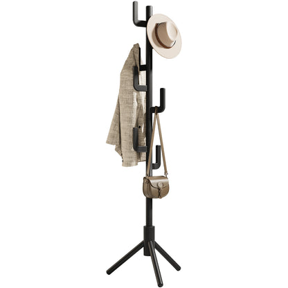 Maliowa Solid Wood Coat Rack Freestanding, Cactus Coat Tree with 8 Hooks for Jacket, Hat, Clothes, Coat Hanger Stand for Hall, Entryway, Bedroom