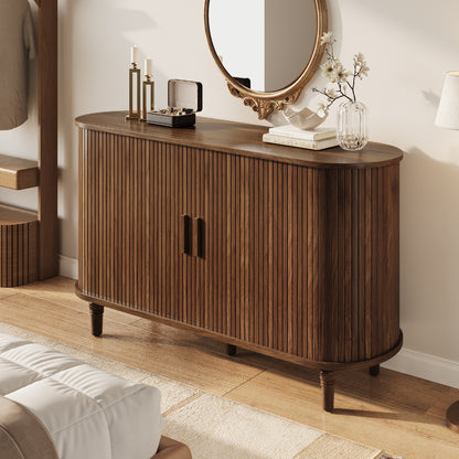 CURLA Sideboard Buffet Cabinet with Silding Doors, Accent 55" Storage Cabinet with Adjutable Shelf for Kitchen, Living Room