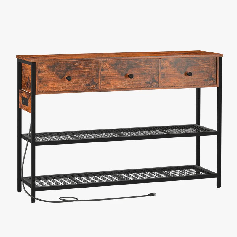 46.85 Inch Console Table with 3 Storage Drawers