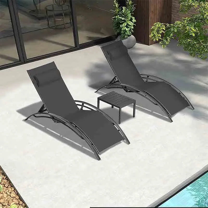Patio Chaise Lounge Set of 3
