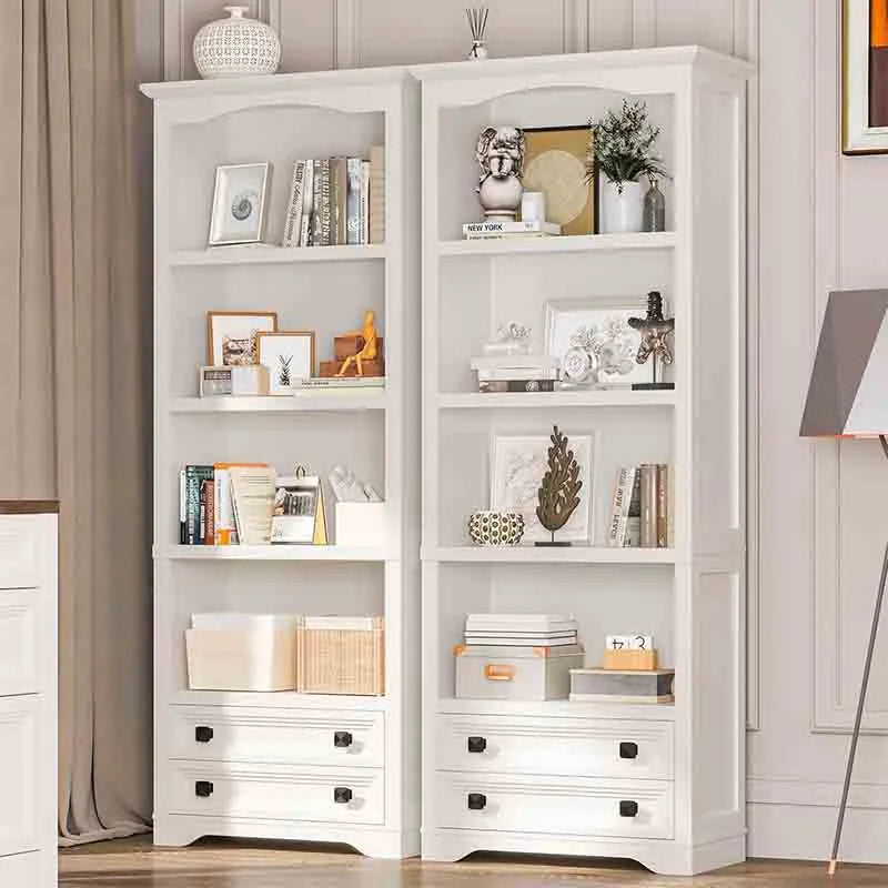 Yoobure Bookcase and Bookshelf with Storage Drawers