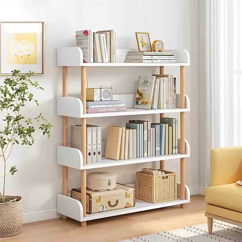 4-Tier Wooden Open Bookcase