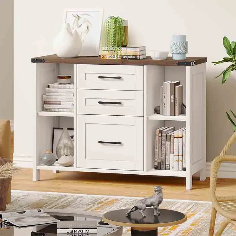 Yoobure 3 Drawer File Cabinet Farmhouse Filing Cabinet