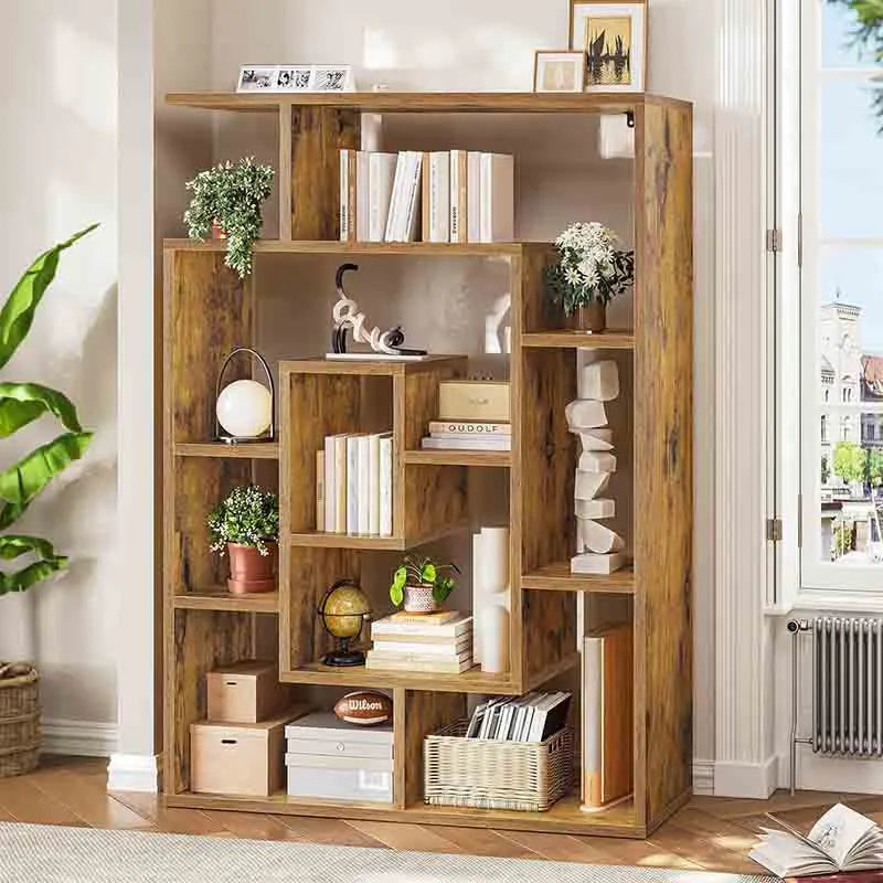 Multi-layer Wood Bookshelf