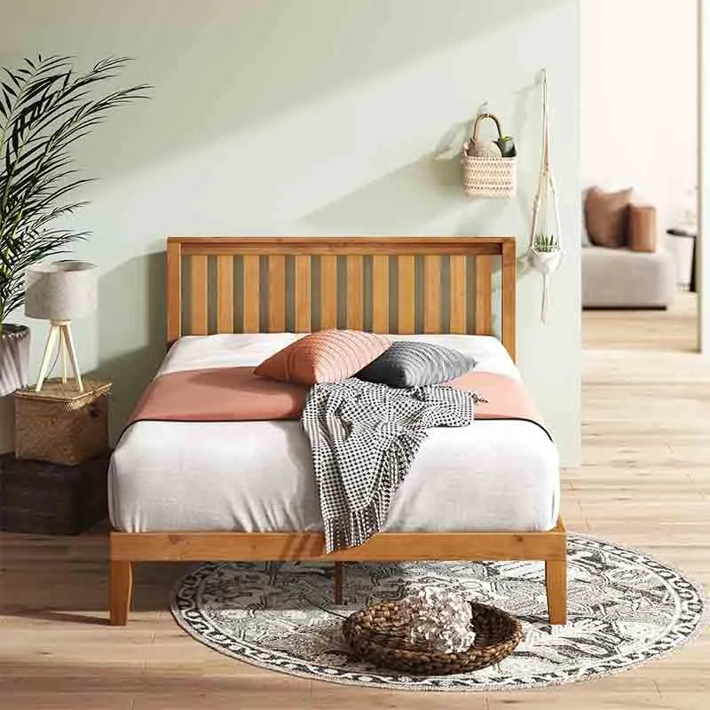 Yoobure Alexia Wood Platform Queen Size Bed Frame