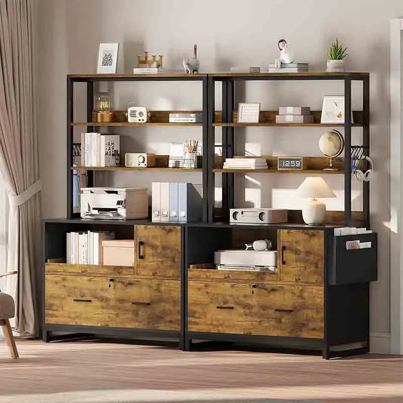 Yoobure File Cabinet with Lock and Sliding Storage Shelf