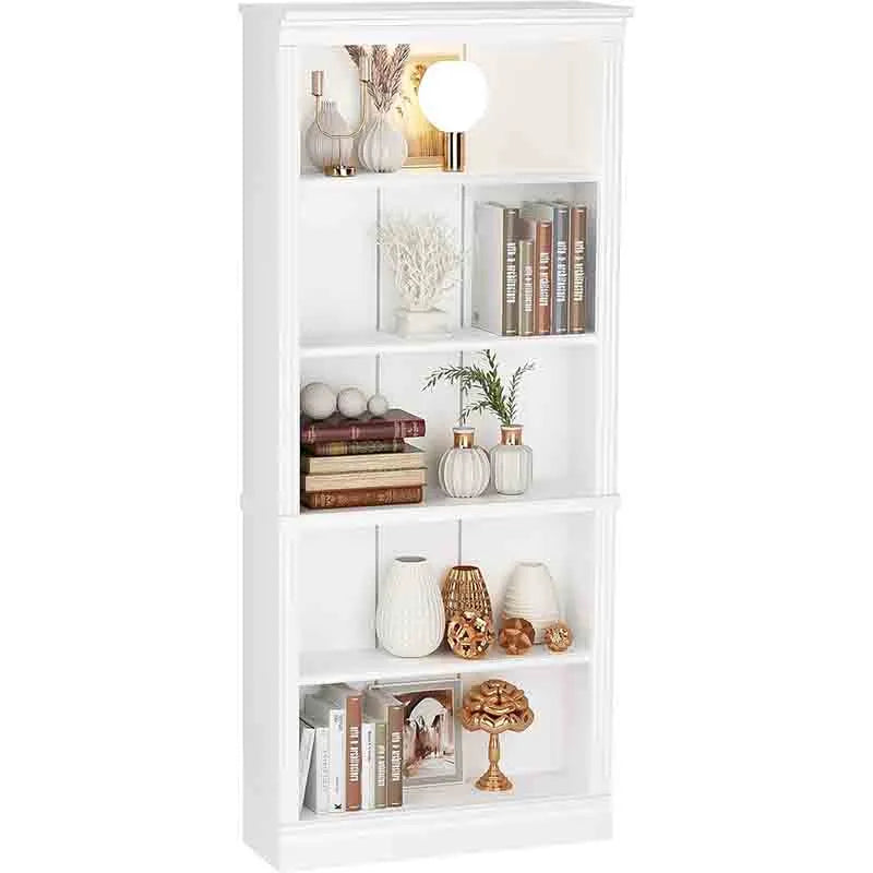 72" Wood Open Display Floor Bookshelf