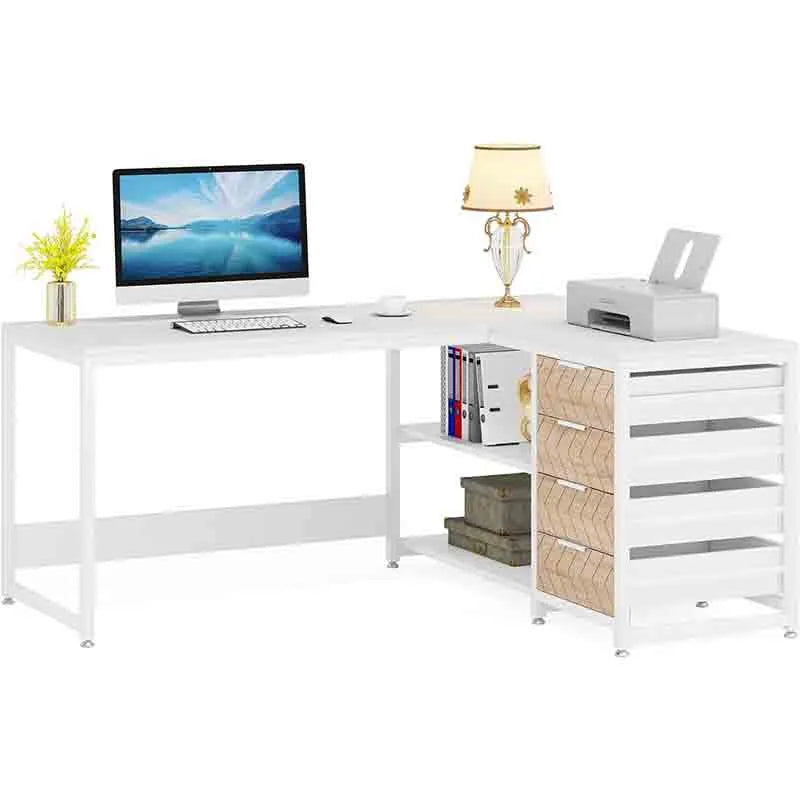 59" Reversible L-Shaped Office Desk