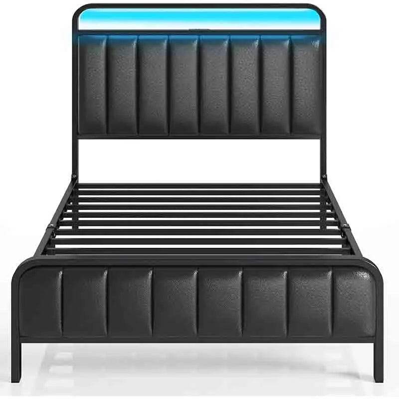 Twin Bed Frame with LED