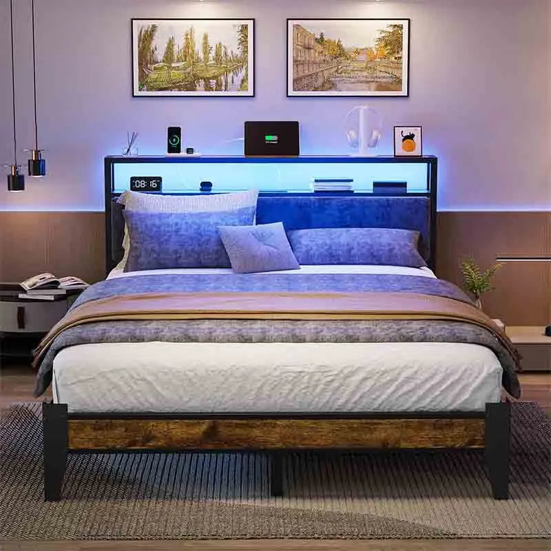 Yoobure Queen Bed Frame Metal Platform Bed Queen Size