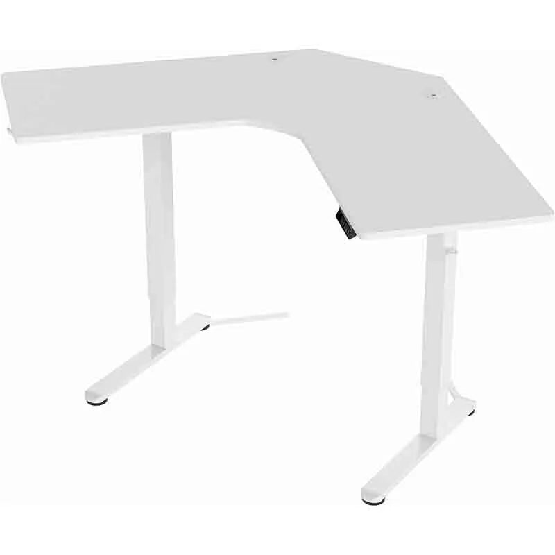 Electric L-Shaped 47 inch Sit Stand Up Desk, White